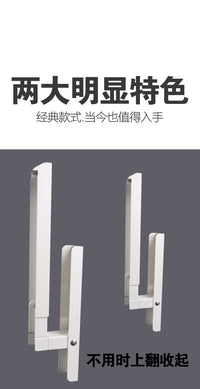厨房微波炉支架可伸缩可折叠置物架墙壁挂式烤箱架白色收纳挂架子 普通款.(2只)冷轧钢