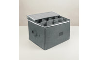 Wine Glass Storage Box with Dividers Dustproof Wine Glass Storage Box Foldable
