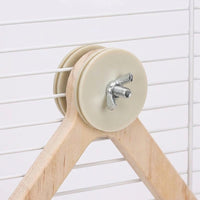 Wooden Pirate Ship Toy Rocking Perch Stand for Bird Cages, Parrot Arch Perch Toy for Small Medium Parrot Enrichment and Entertainment