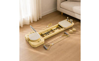 Foldable Reformer Bed Long Frame Mini Pilates Reformer Support Handles Mini Pilates Board for Home Gym