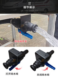 RV Waste Water Drain Valve with Manual Quick Connect