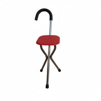 Anti-Slip Walking Cane with Seat Sturdy Construction Portable Cane Stool Heavy Duty Walking Stick Chair Comfortable Grip for Seniors, Elderly, Travel, Outdoor