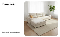 Cat-Scratch Resistant L-Shaped Sectional Sofa Wide Seating Minimalist Sectional Couch with Chaise Solid Wood Frame Modern Chaise Lounge Couch High-Density Foam for Pet Owners, Apartment Dwellers, Homeowners, Small Areas, Home, Studio, Office