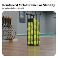 No Bending Required Tennis Ball Picker Press-down Picking Tennis Ball Hopper Large Capacity for Coaches, Athletes, Practice