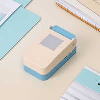 Handheld Postage Stamp Punch Easy to Use Postal Stamp Punch Sturdy Embosser with Square Die Comfortable for Journalers, Scrapbooking, Card Making
