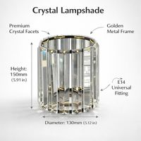 Glass Ceiling Light Shade with Cylindrical Design for Pendant and Table Lamp, Lustrous Finish Bedroom Decor