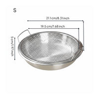 Mesh Draining Pan Heat-Resistant Fried Food Strainer Easy to Clean for Frying