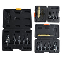 High-Speed Steel Hex Shank 4-Flute Spiral Step Drill Bit, Imperial, for Hole Opening and Enlarging