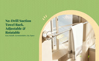 No-drill suction towel bar