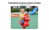 CreatureShaped Coil Rocking Toy Single and Double Marineter Configurations Playground Apparatus Colorful Design for Schoolyard