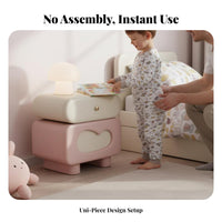 Stacked Capsule Cabinet Installation-No-Installation Nightstand 2 Storage
