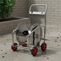 Hose Reel Cart Easy Winding Wheeled Garden Hose Winder Heavy Duty Outdoor Storage for Yard