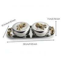 Storage Jars with Tray Elegant Container Stylish for Kitchen Countertop