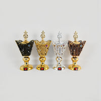 Gold Hollow Pattern Incense Burner Set for Home Decor