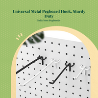 Pegboard holders, Metal Display Holders, Triangular Hole Board, sturdy Duty, Organizer for Supermarket, Home, Office, Monochrome