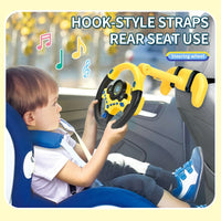 Simulated Car Steering Wheel Toy for Kids Early Learning Educational Toy for Backseat