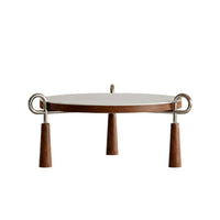 2 Pieces Nesting Circular Tables Minimalist Design Round Nesting Table Set Designer Look Child-Safe Rounded Edges