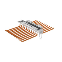 Top-Mounted Double Row Damping Pull-Out Expandable Trouser Rack for Wardrobe