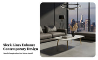 two-levellevel Rectangular Table Minimalist Design Living Room Furniture Nordic Inspired Light Luxury Aesthetic for Lounge Area