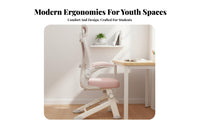 Adjustable Ergonomic Student Chair Spinal Supportrest Desk Seating Stable Base Space-Saving for Students, Children, Writing