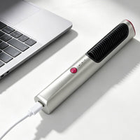 Straightening Comb Travel-Size Hair Straightening Comb Adjustable Temperature Cordless Straightener Brush for Frequent Movers, Office, Dorm Room