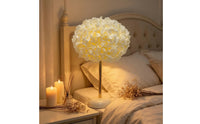 Decorative Rose Flower Table Lamp Ambient Lamp with Rose Lampshade Button-Switch Night Light Elegant for Bedroom, Nightstand, Reading Corner