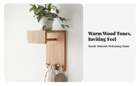 Wooden Peg Rail Nordic aesthetic Coat Hanger Functional Decor for Entrymanner, Bathroom