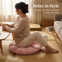 Thickened Floor Pillow, Round Seat Cushion for Tatami, Comfortable Floor, Decora #variant:45x45cm