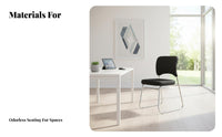 Sled Base Visitor Chair Minimalist Design Armless Sled Base Chair Lightweight Stackable Design for Conference Attendees
