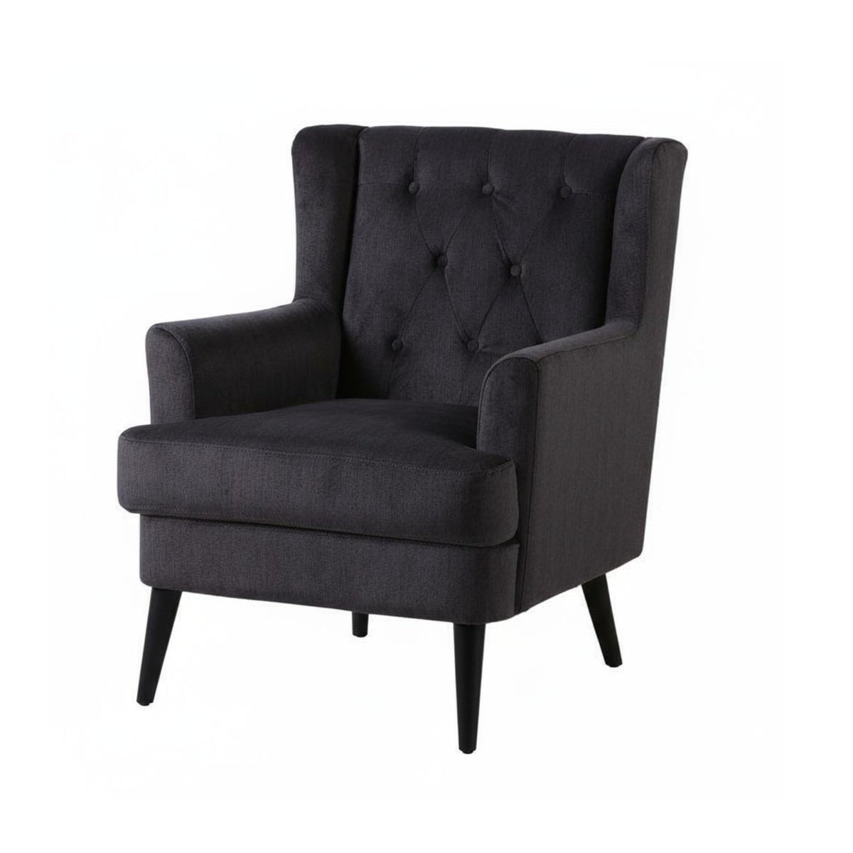 Button-Tufted Sheltered Rear Chair Modern Design Button-Tufted Sheltered Rear Armchair Comfortable Padding Sturdy Frame