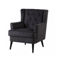 Button-Tufted Sheltered Rear Chair Modern Design Button-Tufted Sheltered Rear Armchair Comfortable Padding Sturdy Frame
