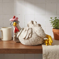 Resin Chicken Figurine Painted Decorative Chicken Statue Handmade for Tabletop