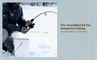 Mini Carbon Fiber Ice Fishing Rod, Hard Action, Lake