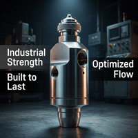 Nozzle 4BSPT Misting Low Pressure, Pneumatic Anti-Drip Nozzle 4BSPT, Stainless S #variant:Adjustable Siphon Round