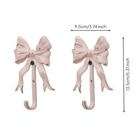 2 Pieces Storage Hook with Bow Elegant for Entryway