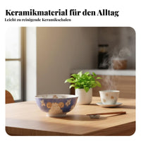 Creative Cartoon Zodiac Ceramic Bowl, Underglaze Color, Japanese Style Rice & Soup Bowl, Cute Tableware