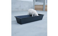 Flat-Bottom Feed Trough Rectangular Water Trough Heavy-Duty Livestock Feeder Sturdy for Pasture