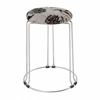Paw-Print Padded Stool Stackable Dining Chair Faux-Leather pad for Living Room