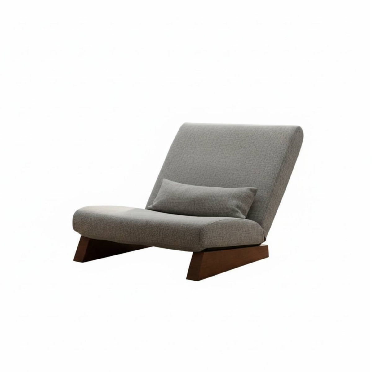 Reclining Floor Lounger Ergonomic Design Adjustable Woven Mat Recliner with Ottoman Armless Removable Cover for Students