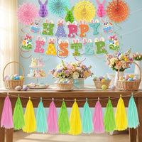 Easter Party Decoration Set Festive Atmosphere Hanging Tassel Decorations Colorful Design Hanging Tassels for Families, Home, Party, School Decorative