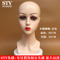 新款假发模特头女假人头彩妆头模帽子围巾头饰展示模型头道具