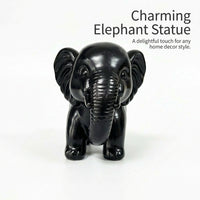 Cute Elephant Statue Home Decor, Light Luxury Cute Elephant Statue, Resin Elephant Ornament, Decoration for Living Room Office
