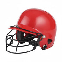 Double Ear Baseball Helmet Shock Absorbing Batting Helmet with Face Guard Heavy Duty  Shielded Baseball Headgear for Junior Athletes, Adults