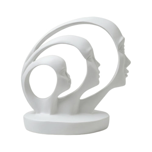 Abstract Face Sculpture Decorative Abstract Face Statue Minimalist for Entryway