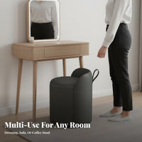 Round Vanity Stool Light Luxury aesthetic Round Tripod Pouf Stable Three-Legged Base