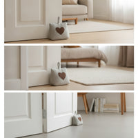 Weighted Textile Door Stopper Herringbone Hardware Practical for Apartment