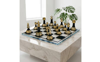 Chess Set with Board Modern Chess Set Chessboard Compact Scratch Resistant for Adults, Study, Living Room