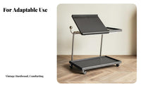 Retro Design Mobile Mobile Unit with Storage Multi-Functional Split-Top Rolling Table Space-Saving Household Furniture Lockable Wheels for Apartment Dwellers, Distant Workers, Musicians, Living Room, Small Areas, Bedroom, Home Office