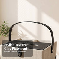 with Compartments Home Storage Stitched Detail Tissue Box Organizer