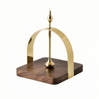 Tissue Rack with Wood Base Decorative Tabletop Tissue Holder Minimalist for Desk